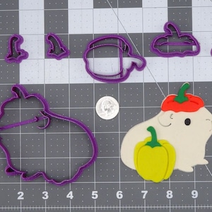 Guinea Pig with Bell Peppers 266-H368 Cookie Cutter Set