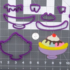 Banana Split Ice Cream 266-F988 Cookie Cutter Set
