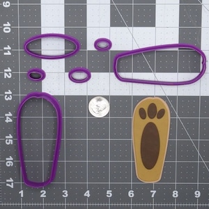 Bunny Rabbit Foot 266-F196 Cookie Cutter Set