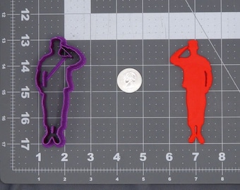 Soldier Saluting 266-H177 Cookie Cutter
