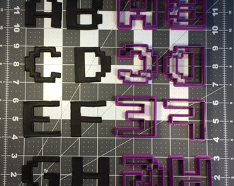 Pixel Font Uppercase Cookie Cutter Set