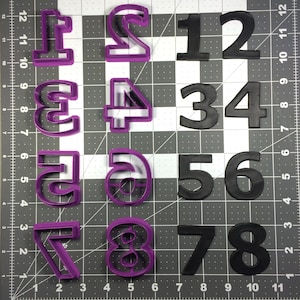 Verdana Font Number Cookie Cutter Set