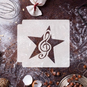 Treble Clef Star 783-E439 Stencil