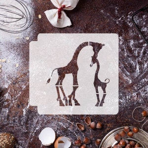 Giraffe Mom and Baby 783-E987 Stencil