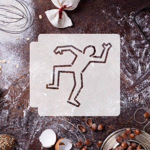 Crime Scene Chalk Outline 783-E408 Stencil