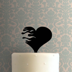 Flame Heart 225-A360 Cake Topper