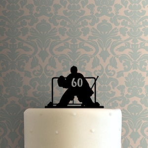 Custom Hockey Goalie Number 225-B455 Cake Topper