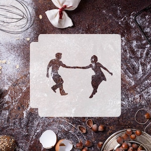 Swing Dancing Couple 783-H368 Stencil Silhouette