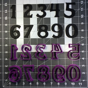 Frosted Font Number Cookie Cutter Set