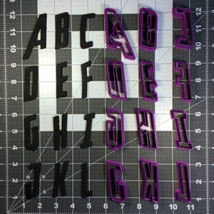 Avengeance Font Uppercase Cookie Cutter Set