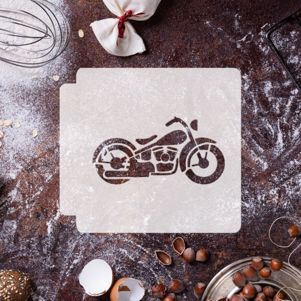 Motorrad-Schablone 30,5cm - Wiederverwendbare Malvorlage Für DIY & Deko