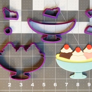Banana Split Ice Cream 266-C730 Cookie Cutter Set
