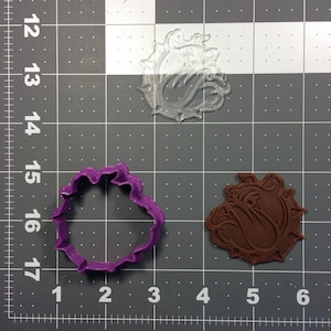 Bulldog 100 Cookie Cutter and Stamp (Imprinted)
