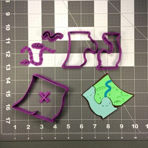 Conjunto de cortador de biscoitos mapa do tesouro 266-229