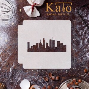Stencil dello skyline di Chicago 783-B289