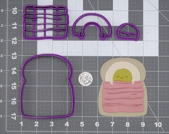 Breakfast in Bed Egg Toast 266-L190 Cookie Cutter Set