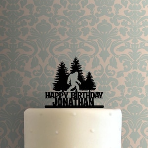 Custom Sasquatch Happy Birthday 225-B743 Cake Topper