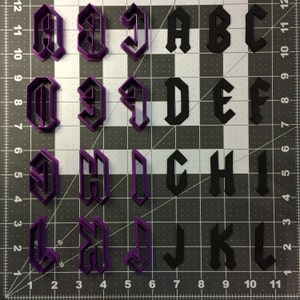 Gothic Font Uppercase Cookie Cutter Full Set