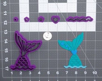 Conjunto de cortador de biscoitos Mermaid Tail 266-G318
