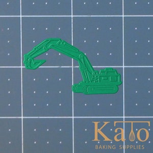 Backhoe Excavator 227-691 Cookie Cutter and  Acrylic Stamp  (Imprinted)