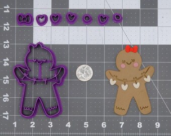 Weihnachten - Lebkuchenmädchen mit Herzen 266-L225 Ausstechform
