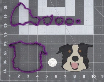 Border Collie Dog Head 266-J773 Cookie Cutter Set