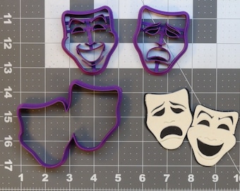 Comedia y tragedia 266-A758 Conjunto cortador de galletas