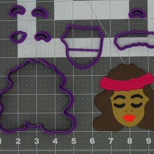 Pin Up Hula Girl Head 266-C773 Cookie Cutter Set