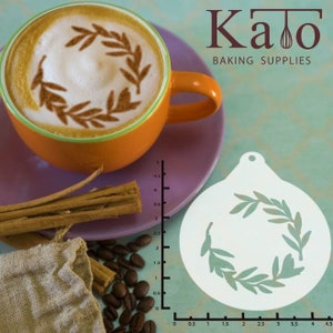 Olive Wreath 263-125 Latte Art Stencil