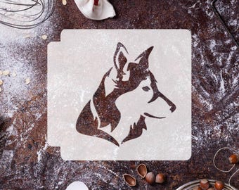 Plantilla con cabeza de perro husky 783-J016