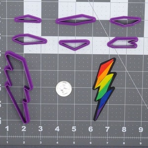 Lightning Bolt Rainbow 266-D678 Cookie Cutter Set