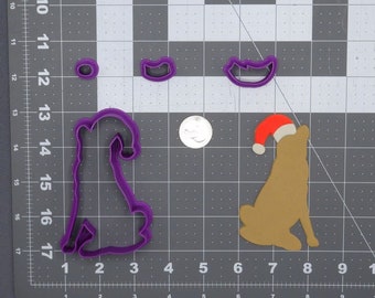 Christmas - Dog in Santa Hat 266-F735 Cookie Cutter Set