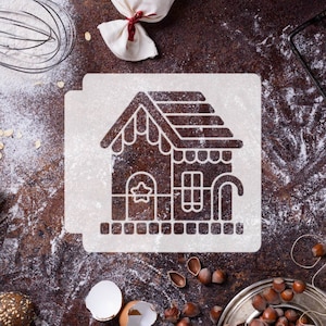Natal - Estêncil Casa de Pão de Gengibre 783-E601