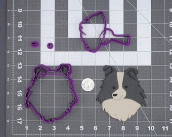 Border Collie Dog Head 266-J488 Cookie Cutter Set