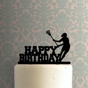 Lacrosse Happy Birthday 225-A940 Cake Topper
