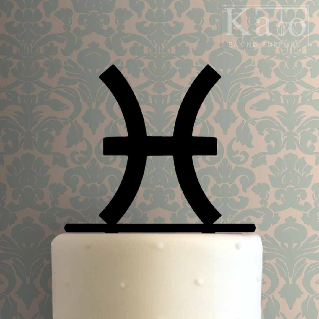 Zatain Pisces Baddie Cake Topper - Black Glitter, 5.9''x4.0'', Birthday Zodiac Decoration - View #11