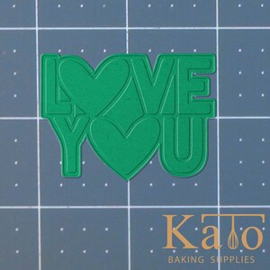 Love You 227-507 Cookie Cutter and Acrylic Stamp (Embossed)