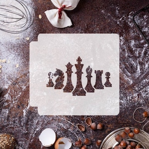 Chess Pieces 783-F233 Stencil