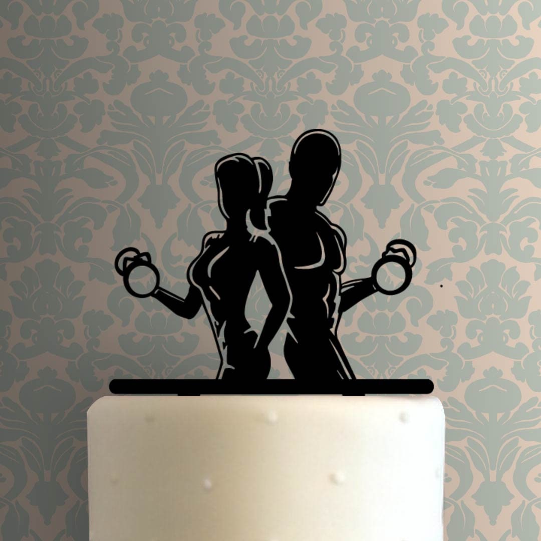 Fitness Couple 225-B005 Cake Topper
