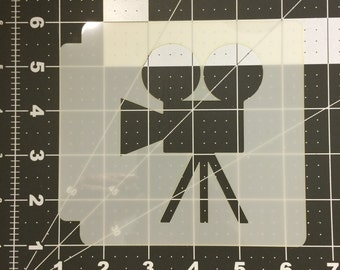 Movie Camera 100 Stencil