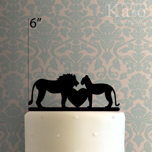 Lion Couple 100 Cake Topper