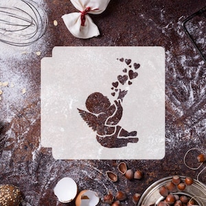 Baby Angel with Hearts 783-F622 Stencil