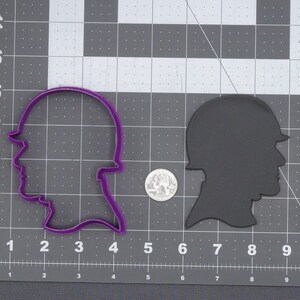 Soldier Head 266-J572 Cookie Cutter Silhouette