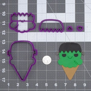 Halloween - Frankenstein Ice Cream 266-J350 Cookie Cutter Set