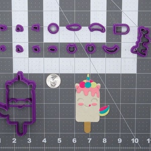 Unicorn Ice Cream 266-F300 Cookie Cutter Set