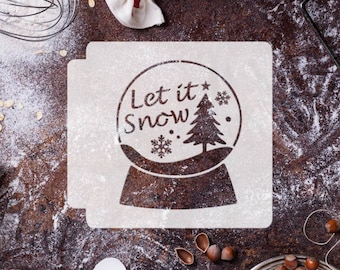 Navidad - Plantilla Globo de Nieve Let it Snow 783-E597