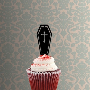 Halloween - Coffin with Cross 228-408 Cupcake Topper