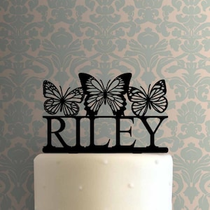 Custom Butterfly Name 225-994 Cake Topper