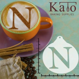Alfabeto griego Nu 263-109 Latte Art Stencil