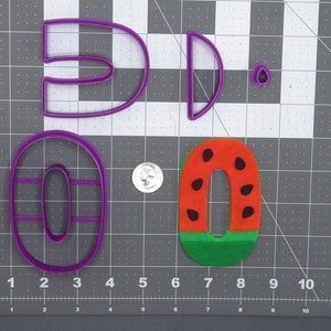 Watermelon Font Number Zero 266-G968 Cookie Cutter Set